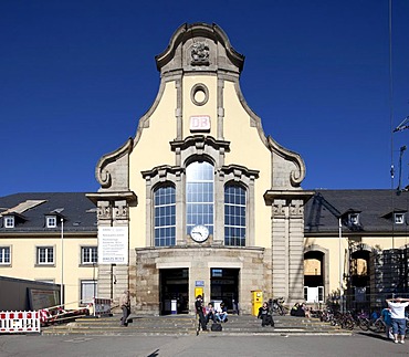 Railway station building, Marburg, Hesse, Germany, Europe, PublicGround