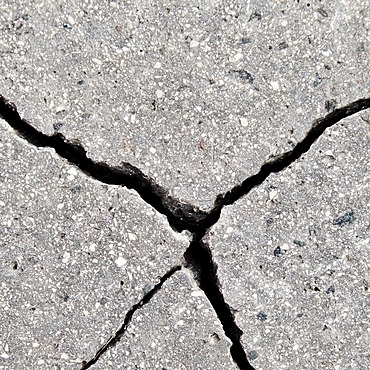 Cracks in a concrete wall