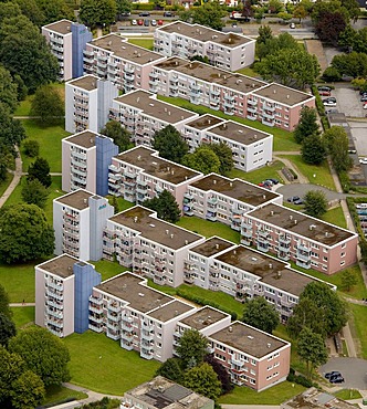 Aerial view, high-rise estate, Boele, Hagen, Ruhr area, North Rhine-Westphalia, Germany, Europe