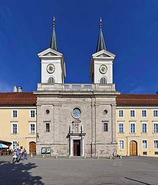 Schloss Tegernsee Castle, Tegernsee Abbey, a former Benedictine monastery, Tegernsee, Upper Bavaria, Bavaria, Germany, Europe, PublicGround