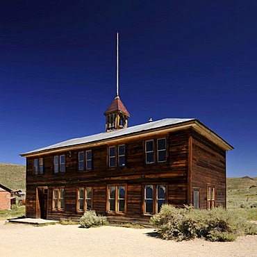 School house, ghost town of Bodie, a former gold mining town, Bodie State Historic Park, California, United States of America, USA