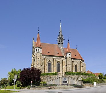 Parish church of the Assumption, Late Gothic style, Mariasdorf, Burgenland, Austria, Europe