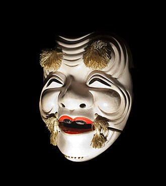 Ko-Chichinojyo, an old traditional mask from the Japanese Noh Theater, Ostasiatika-Sammlung Ehrich East Asia exhibition, Haus Kemnade, Hattingen, North Rhine-Westphalia, Germany, Europe