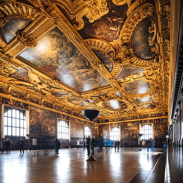 Interior of The Doge's Palace (Palazzo Ducale), Venice, UNESCO World Heritage Site, Veneto Province, Italy, Europe