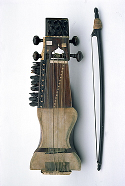 Sarangi, a traditional classical bowed instrument, Pakistan, Asia