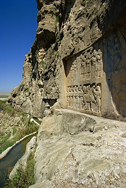 Rock carvings at Bishapur, Iran, Middle East