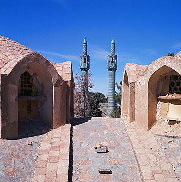 Minarets of the Dervish School, Mahan, Iran, Middle East