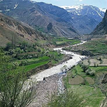 Descent to Caspian from the Elburz Mountains, Iran, Middle East