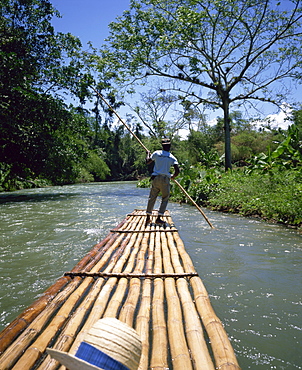 Rafting on the Martha Brae River, Jamaica, West Indies, Caribbean, Central America