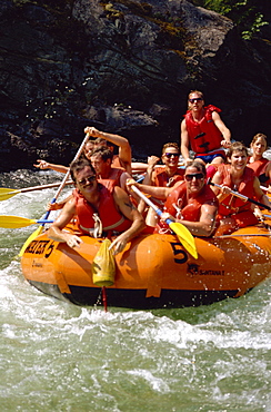 White water rafting, Adams River, British Columbia, Canada, North America