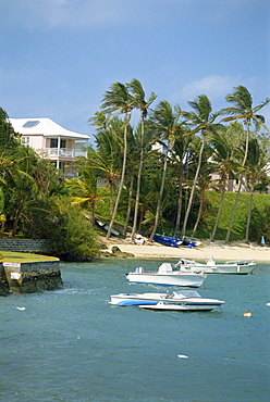 Boats and waterside apartments, Bermuda, Atlantic Ocean, Central America