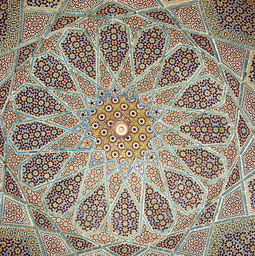 Detail of interior of the tomb of the Persian poet Hafiz, Shiraz, Iran, Middle East