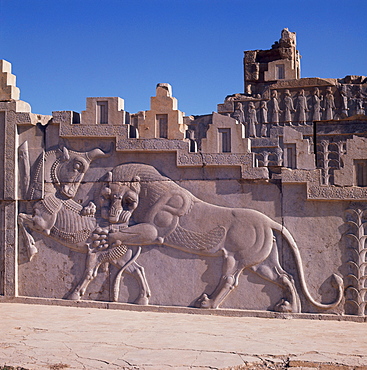 Detail from Persepolis, UNESCO World Heritage Site, Iran, Middle East