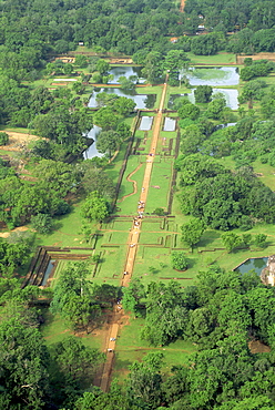 View from rock, Sigiriya, Sri Lanka, Asia