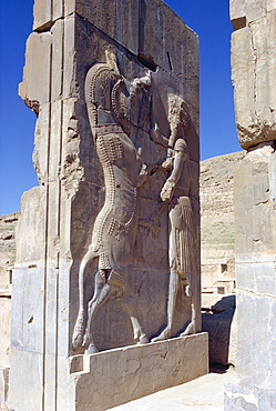 Reliefs, Persepolis, UNESCO World Heritage Site, Iran, Middle East