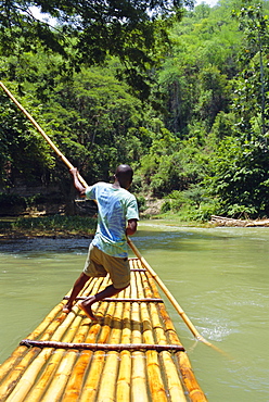 Rafting on the Martha Brae River, Jamaica, Caribbean, West Indies