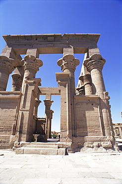 Temple at Philae, UNESCO World Heritage Site, moved when the Aswan High Dam was built, Nubia, Egypt, North Africa, Africa