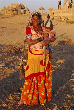 Woman and baby, Jaisalmer, Rajasthan, India