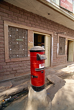 Old post box, Jodhpur, Rajasthan state, India, Asia