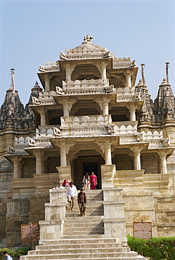 The Jain temple of Chaumukha, built in the 14th century, Ranakpur, Rajasthan state, India, Asia