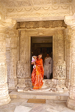 The Jain temple of Chaumukha, built in the 14th century, Ranakpur, Rajasthan state, India, Asia