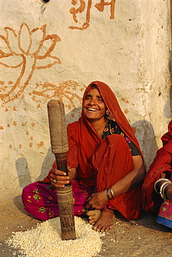 Village life, near Deogarh, Rajasthan, India