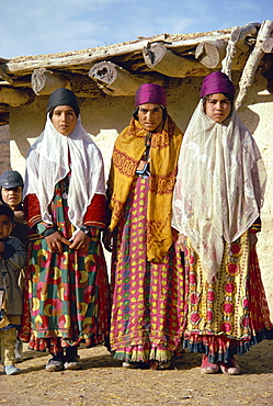 Women of the Boyerahmad tribe, Iran, Middle East