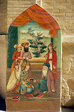 Qajar painting, Shiraz Museum, Shiraz, Iran, Middle East