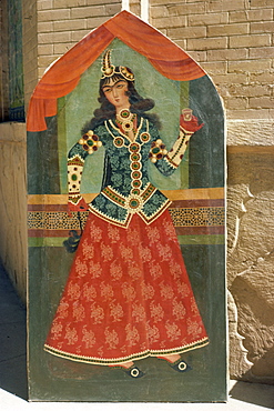 Qajar painting, Shiraz Museum, Shiraz, Iran, Middle East