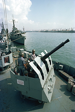 Navy in port of Karachi, Pakistan, Asia