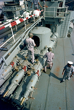 Navy in port of Karachi, Pakistan, Asia