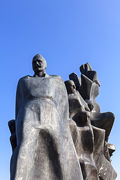 Sculpture commemorating fallen soldiers at the Yugoslav Front, Memorial Park to the Uprising and the Revolution, Grahovo, Montenegro, Europe 