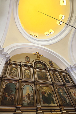 Interior of St. Nicholas Church, Cathedral Square, Kotor Old Town, UNESCO World Heritage Site, Montenegro, Europe 