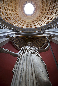 A statue, Pantheon, UNESCO World Heritage Site, Rome, Lazio, Italy, Europe