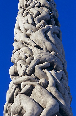 The Monolith at Vigland Sculture Park / Vigelandsparken (also known as Frognerparken), Oslo, Norway. Sculptures by Gustav Vigeland.