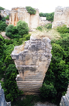 Disused S'Hostal quarries managed by the LITHICA cultural association, Menorca, Spain.