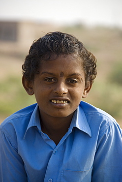 Local boy from the rural village of Keechen, Rajasthan, India