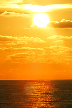 Sunset taken from the ferry, which is used by whale-watchers to cross Bay of Biscay, SW Europe.   (RR)