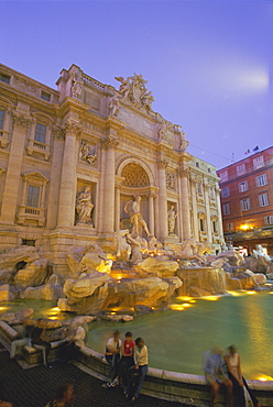 The Trevo fountain, designed 1732 by Nicola Salvi, Rome, Lazio, Italy, Europe