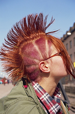 Punk hairstyle, Helsinki, Finland, Scandinavia, Europe