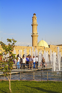 Minaret and Qaysari Bazaars, Shar Park, Erbil, Kurdistan, Iraq, Middle East