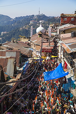 Lower Bazaar, The Mall, Shimla (Simla), Himachal Pradesh, India, Asia