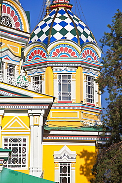 Zenkov Cathedral, built entirely of wood, Panfilov Park, Almaty, Kazakhstan, Central Asia, Asia