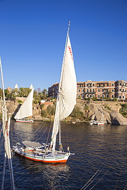 Sofitel Legend Old Cataract hotel situated on the banks of the River Nile, Aswan, Upper Egypt, Egypt, North Africa, Africa