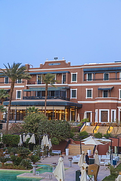 Swimming pool at Old Cataract Hotel, Aswan, Upper Egypt, Egypt, North Africa, Africa