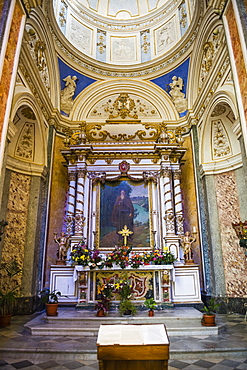 Decoration in the interior of Duomo (Noto Cathedral) (Cattedrale di Noto), Noto, Val di Noto, UNESCO World Heritage Site, Sicily, Italy, Europe