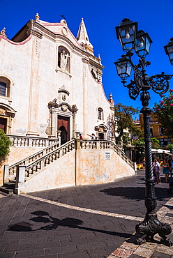 Baroque Church of St. Joseph in Piazza IX Aprile on Corso Umberto, the main street in Taormina, Sicily, Italy, Europe 