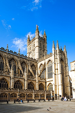 Bath Abbey, Bath, UNESCO World Heritage Site, Avon and Somerset, England, United Kingdom, Europe