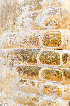 Reclining Buddha feet at Wat Lokayasurtharam, Ayutthaya City, UNESCO World Heritage Site, Thailand, Southeast Asia, Asia