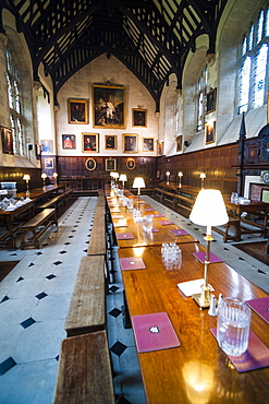 Exeter College dining hall, University of Oxford, Oxfordshire, England, United Kingdom, Europe